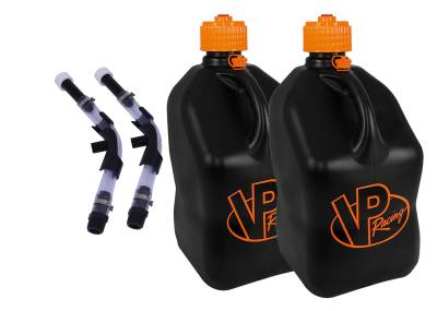 VP Fuel 2 Pack 5 Gallon Fuel Cans + 2 Hoses and Benders - V TWIN