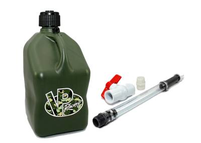 VP Racing Square Fuel Jug with Hose and Ball Valve - CAMO