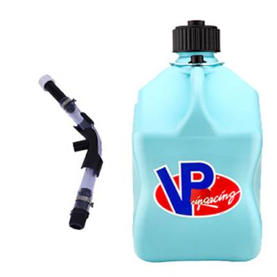 VP Racing Square Fuel Jug with Hose and Bender - SKY BLUE
