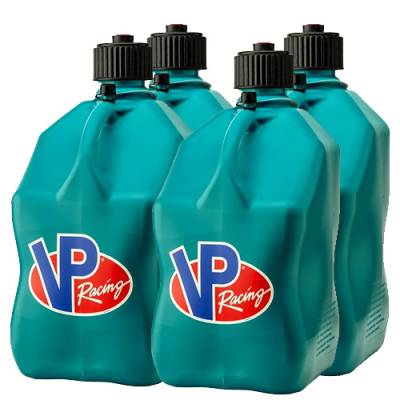 VP Racing 4-Pack Square Fuel Jugs - CARIBBEAN BLUE