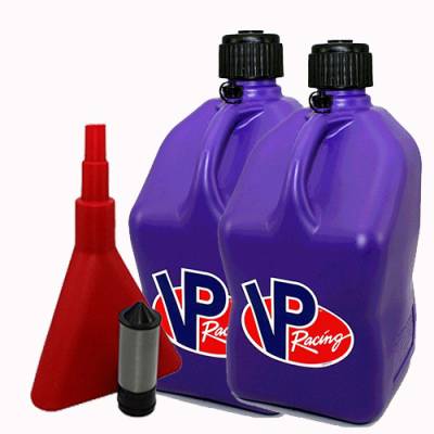 VP Fuel 2 Pack  5 Gallon Race Fuel Can W/ Fuel Funnel-Filter - PURPLE