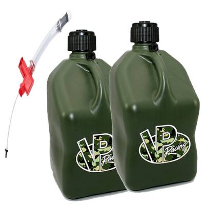 2 VP Racing Square Fuel Jugs with a Trigger Hose - CAMO