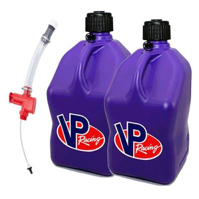 2-VP Racing Square Fuel Jugs with Trigger Hose - PURPLE