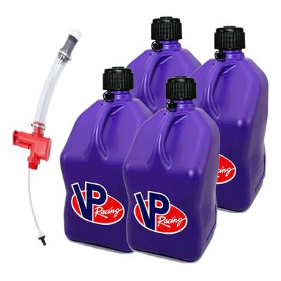 4-VP Racing Square Fuel Jugs with Trigger Hose - PURPLE