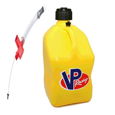 VP Racing Square Fuel Jug with Trigger Hose - YELLOW