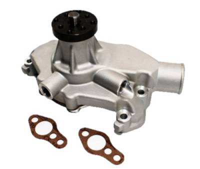 KMJ Performance Parts - Small Block Chevy 350 High Volume Short Aluminum Water Pump Satin 5/8"; Pilot SBC - Image 4