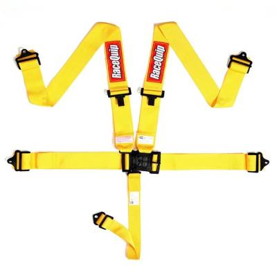 Racequip - Racequip YELLOW 5 Point 16.1 SFI Latch & Link Belt Set - Image 1